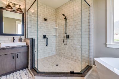 Shower Area with Glass Doors